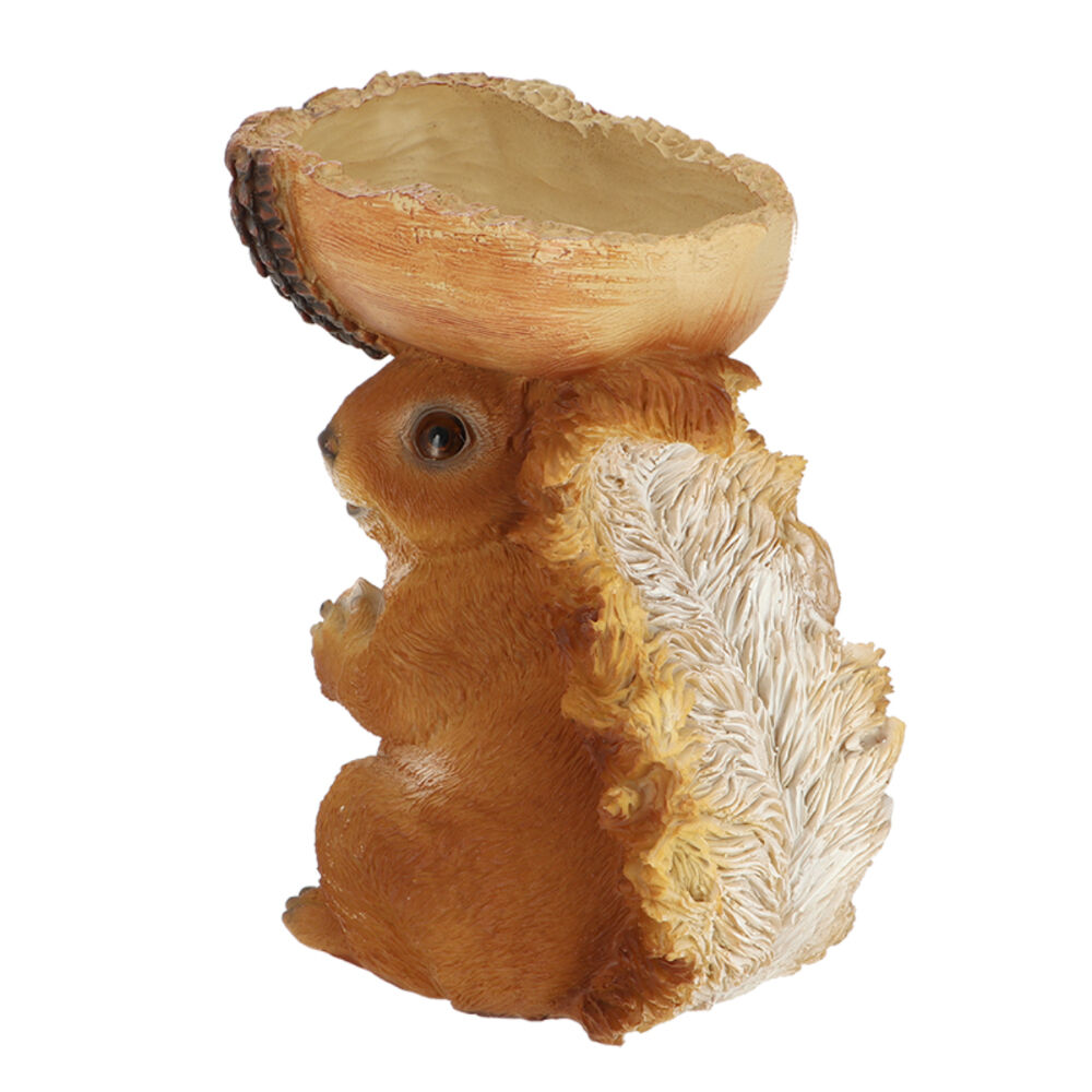 Esschert Design Squirrel W/ Acorn Bowl Statue Garden Brown