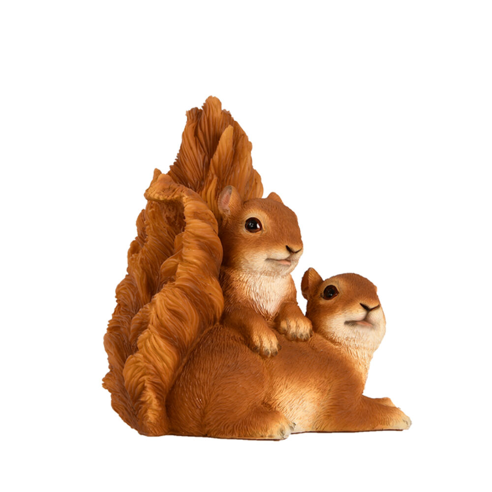 Esschert Design Two Squirrels Statue Garden Decor Brown