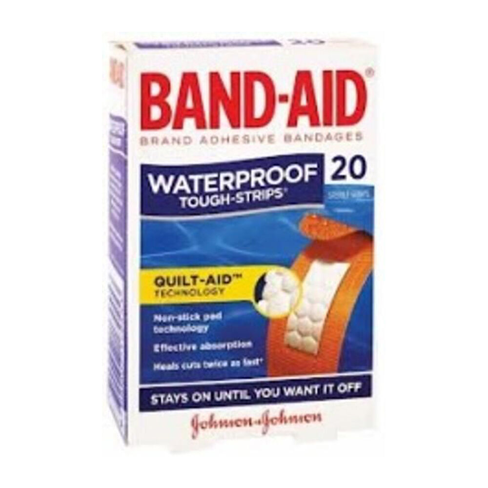6x 20pc Band-Aid Tough-Strips Waterproof Adhesive Bandages Non-Stick Pad Tech