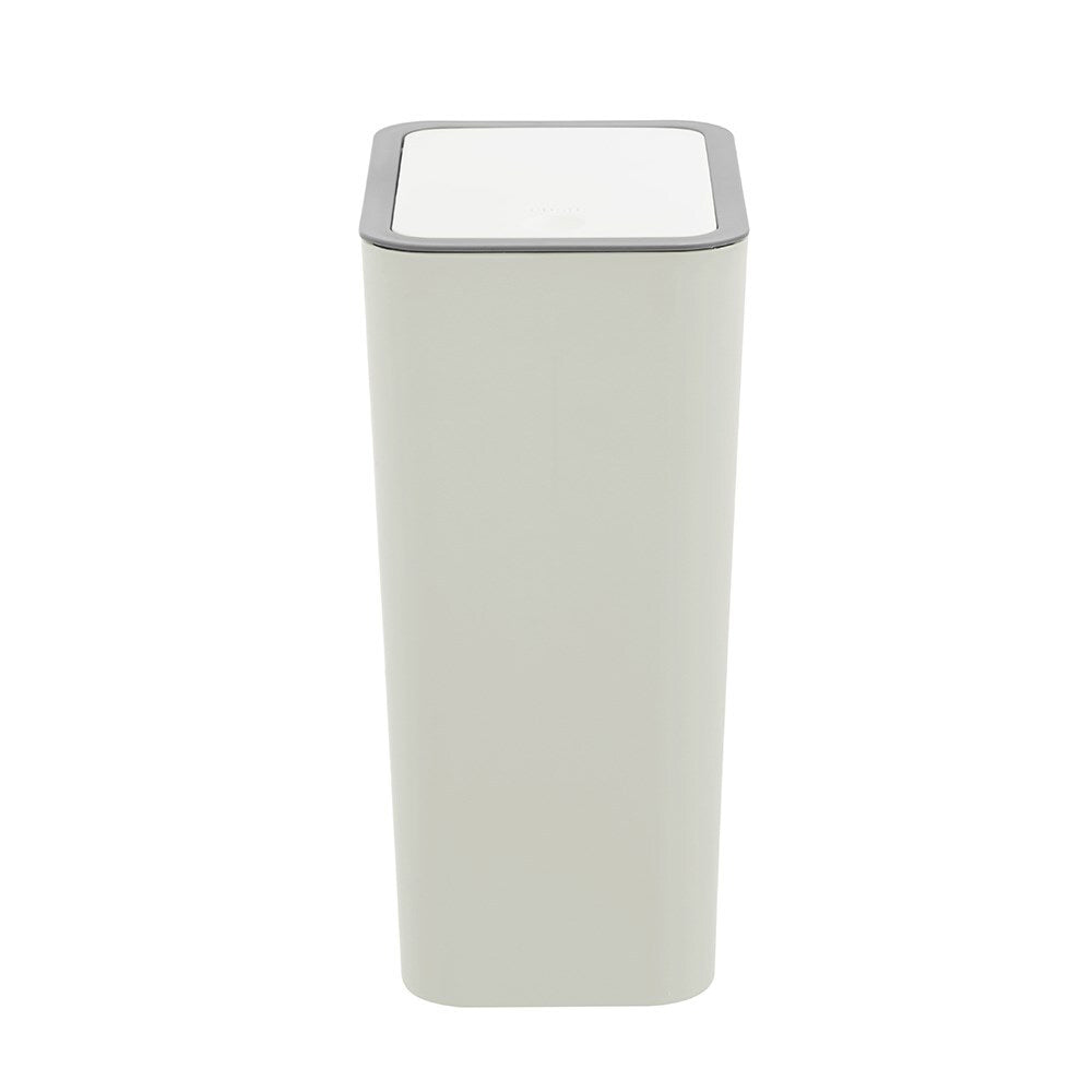 3PK Boxsweden 10L/33cm Touch Top Rubbish Bin Rectangle - White