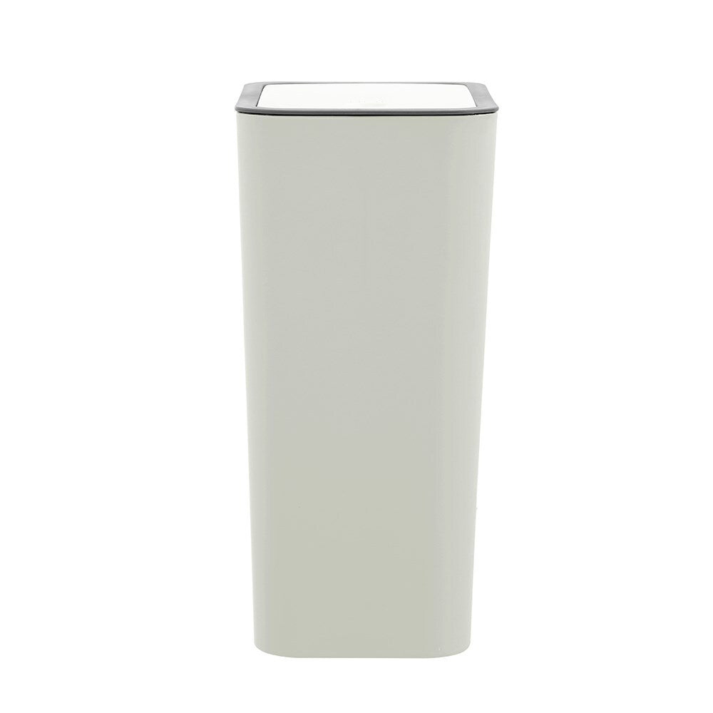 3PK Boxsweden 10L/33cm Touch Top Rubbish Bin Rectangle - White