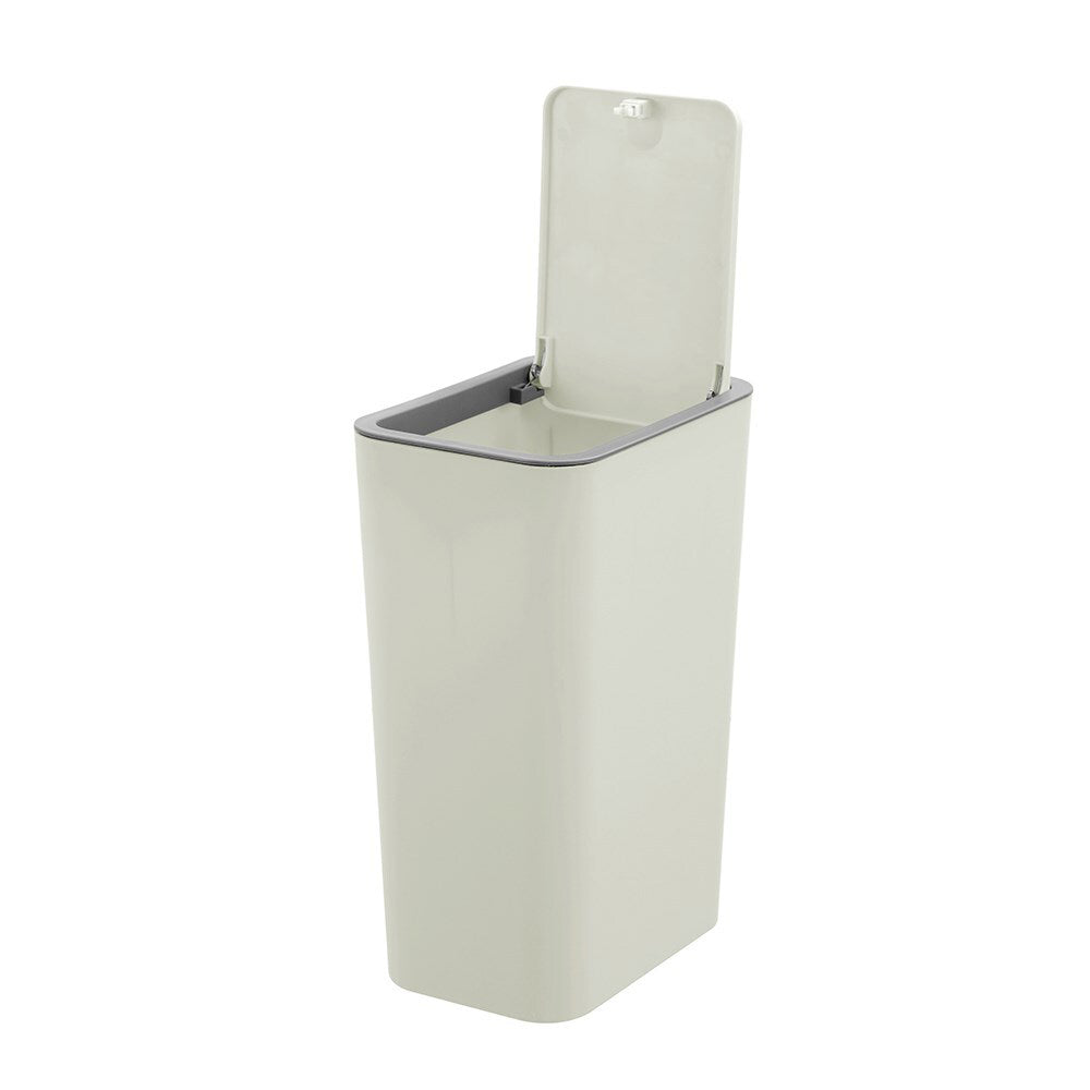 3PK Boxsweden 10L/33cm Touch Top Rubbish Bin Rectangle - White