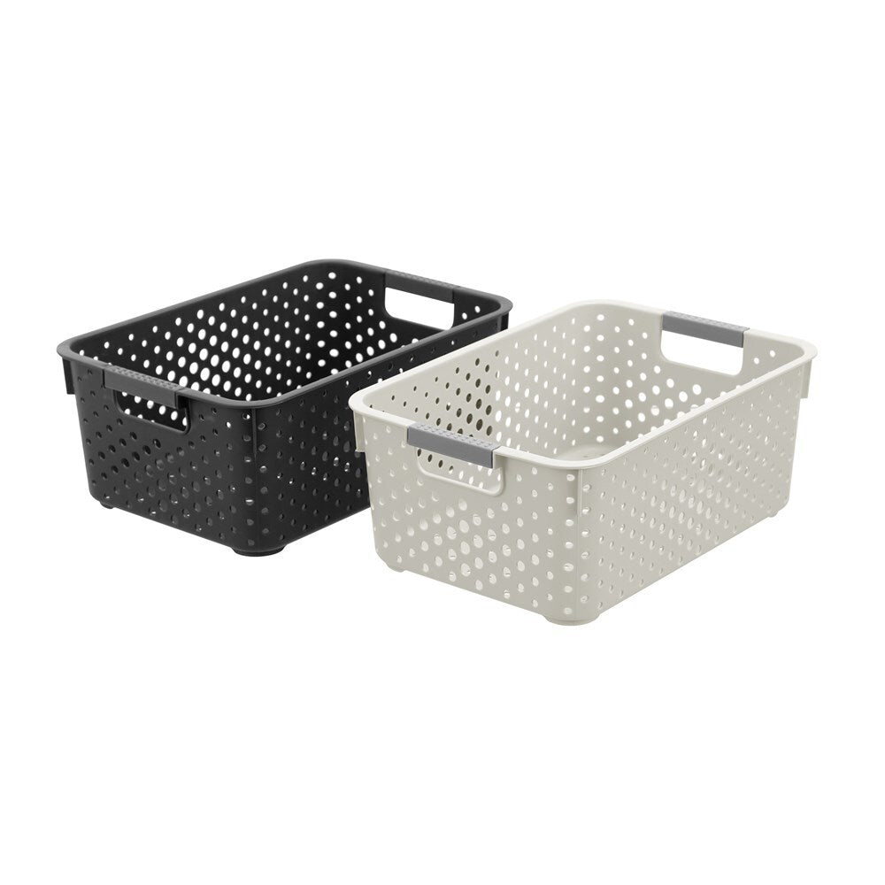 8PK Boxsweden Hudson Storage Basket 31x21cm Rectangle Medium - Assorted