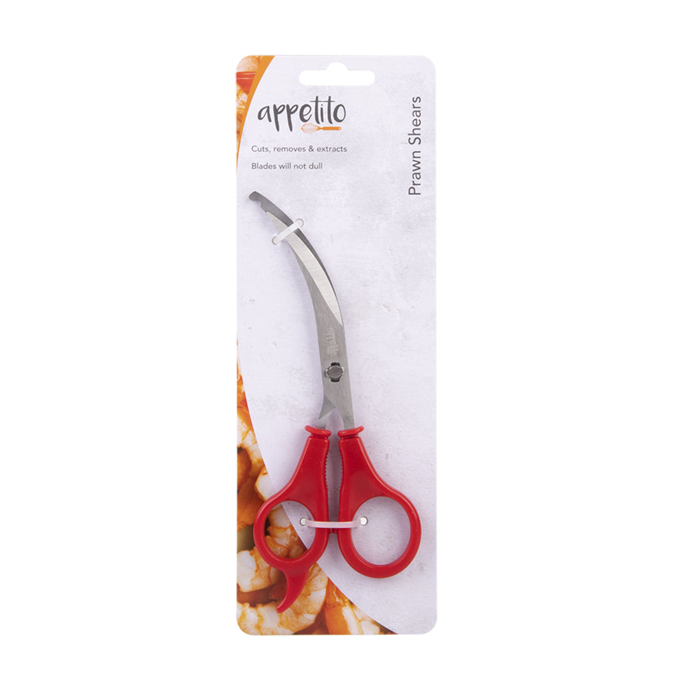 3PK Appetito Prawn Shears Home Kitchen Cooking Tableware Red