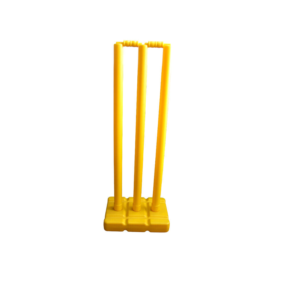 Regent Aussie Lightweight Backyard Cricket Playing Plastic Stump Set Yellow
