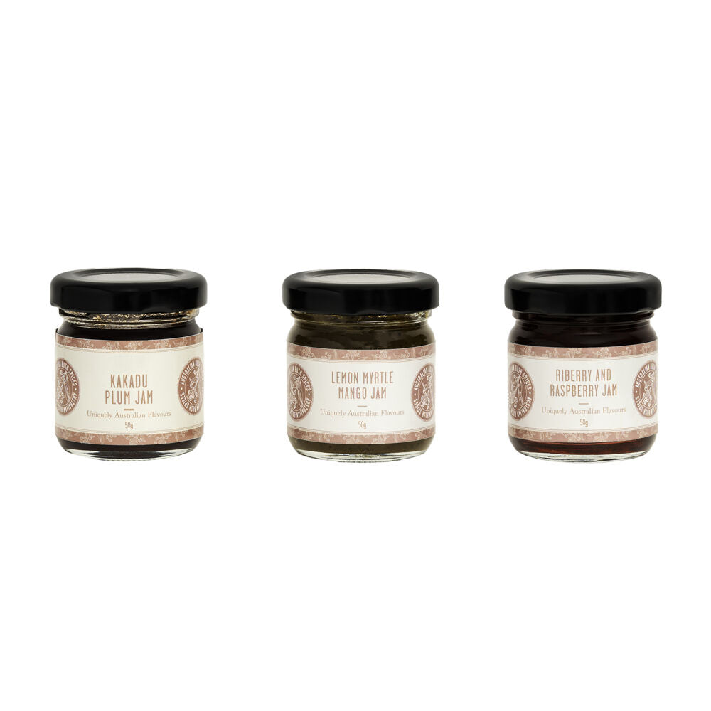 6pc Australian Bush Spices Mini Jams 50g Gourmet Spreads Set