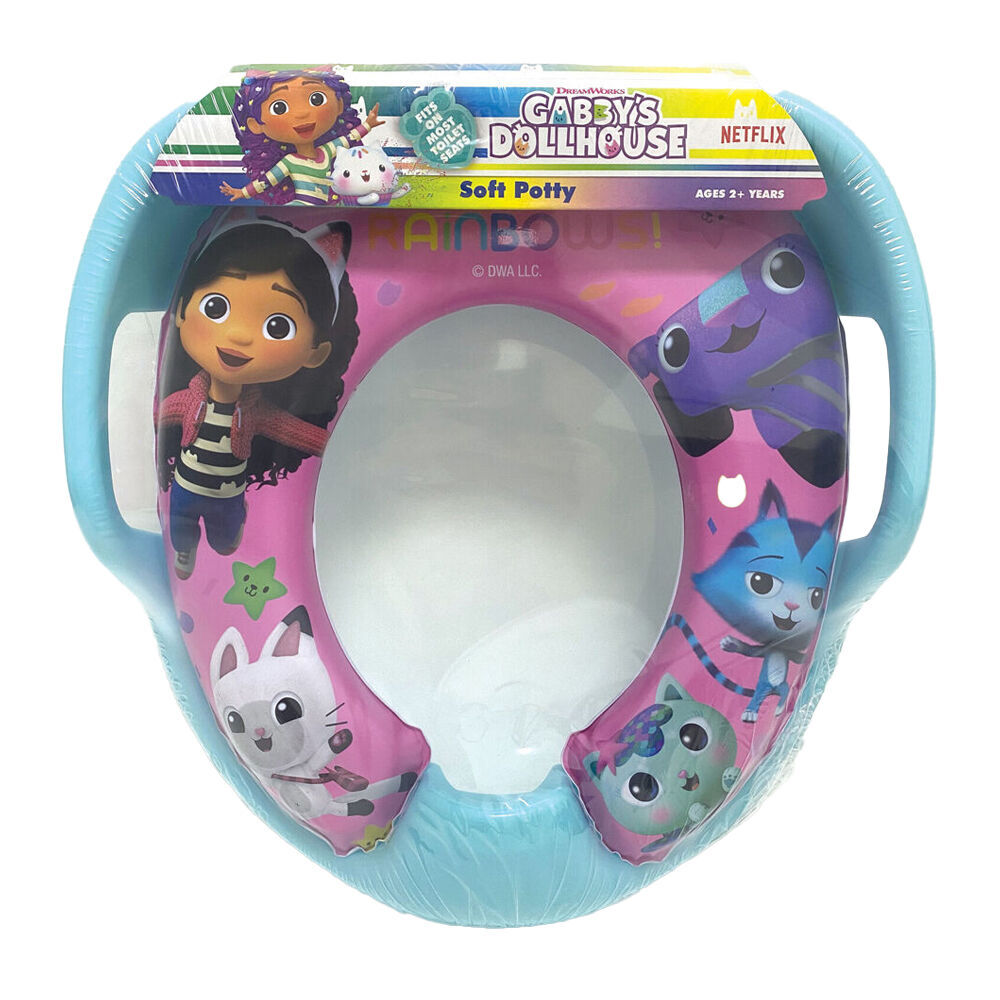 2PK Gabbys Dollhouse Soft Padded Potty Seat Kids Toilet Training 24m+