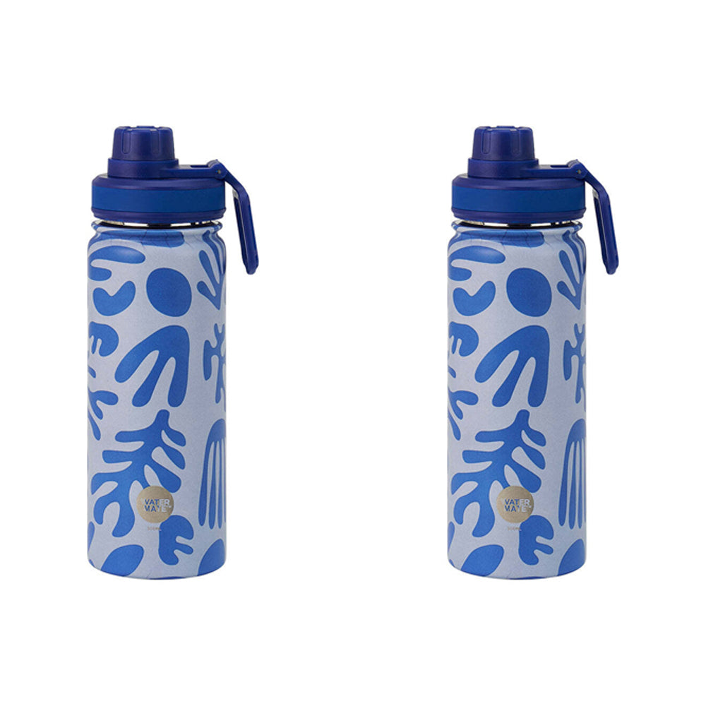 2PK Annabel Trends Watermate 550ml Stainless Steel Bottle Blue Coral
