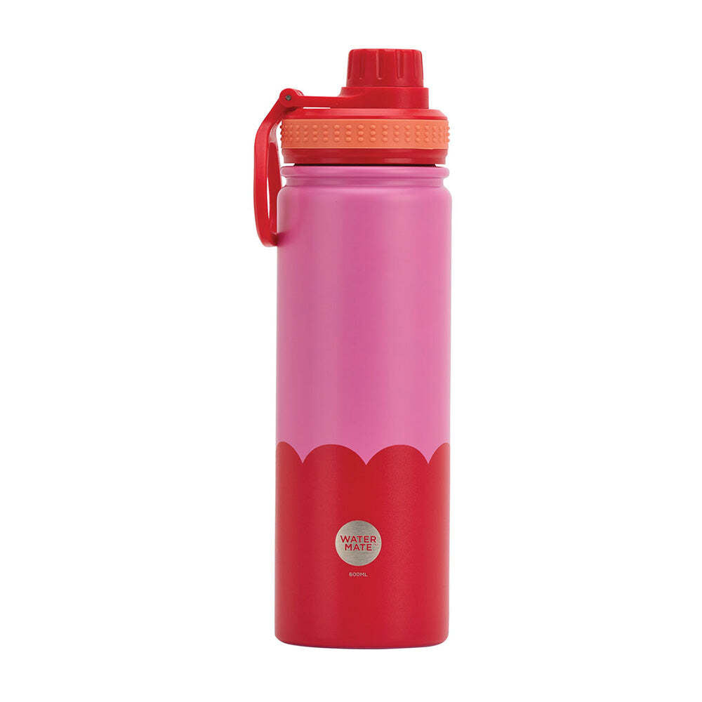 2PK Annabel Trends Watermate Wave 600ml Stainless Steel Bottle Pink Red
