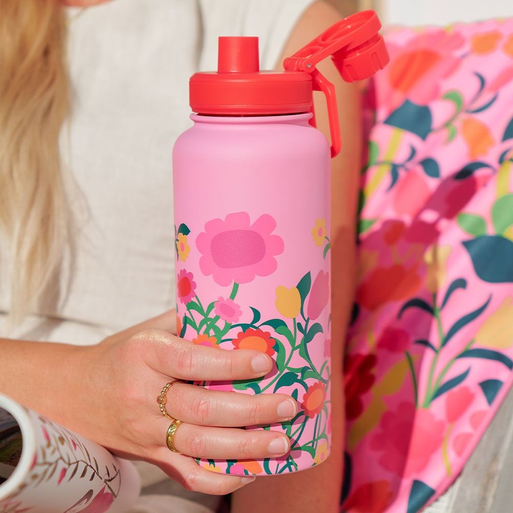2PK Annabel Trends Watermate 950ml Stainless Steel Bottle Bright Stripe