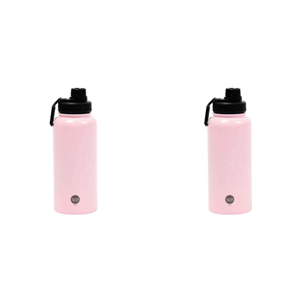 2PK Annabel Trends Watermate 950ml Stainless Steel Bottle Pale Pink