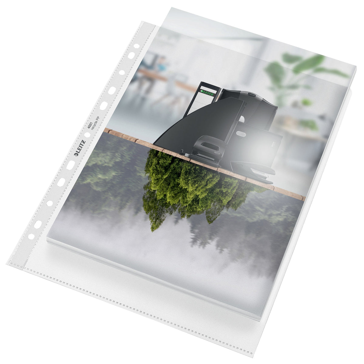 50pc Leitz Recycle Maxi Plastic A4 File Sleeve Sheet Protector - Clear