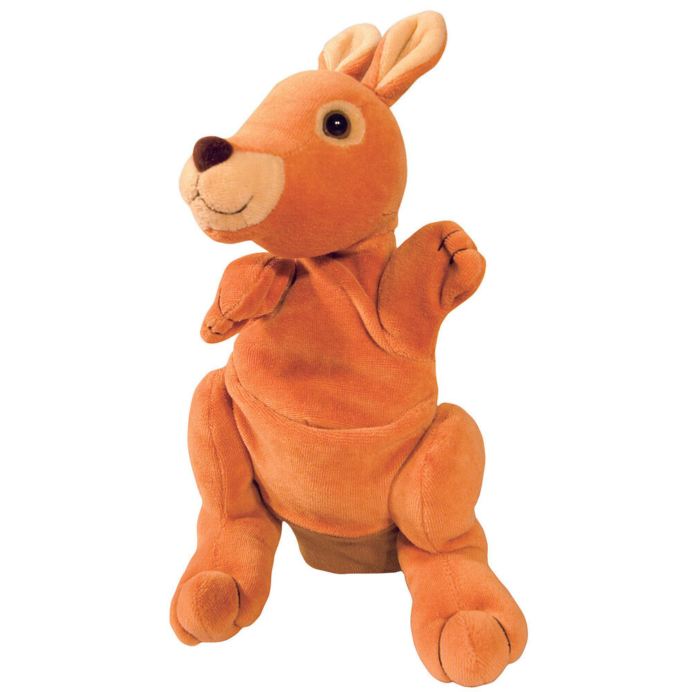 3pc Beleduc Hand Puppet Kangaroo Storytelling Tool Brown Kids/Children - 3y+