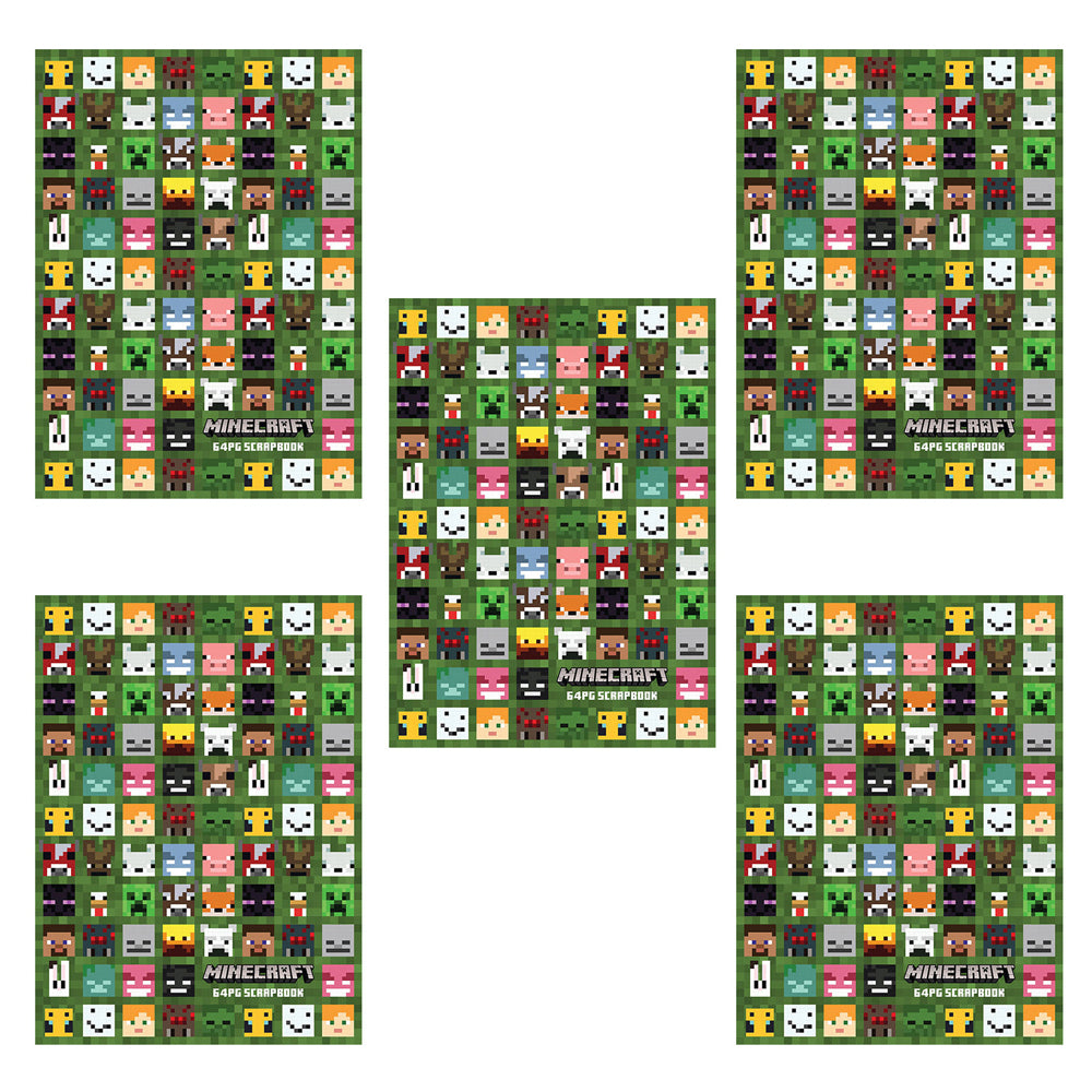 5PK Minecraft 64-Page Scrapbook Art/Craft Kids Notebook