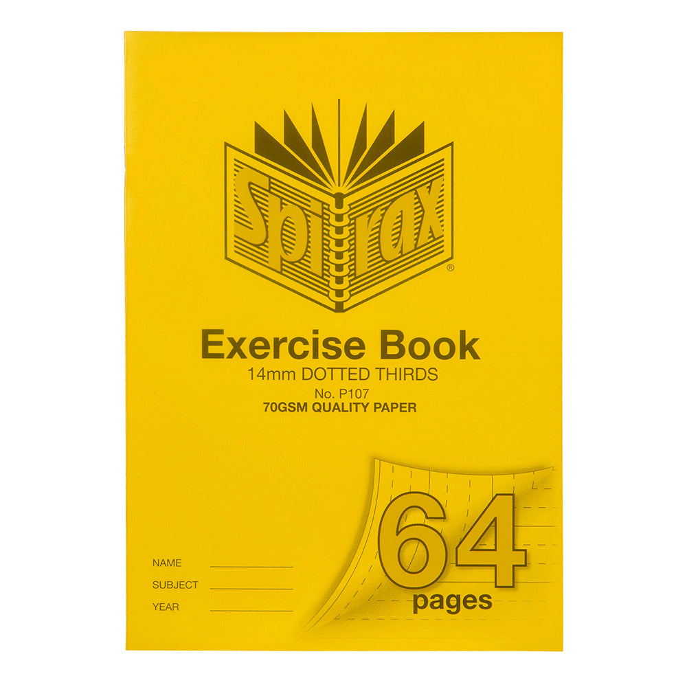 10PK Spirax 70 gsm 14mm Dotted No.P107 Excersice Book