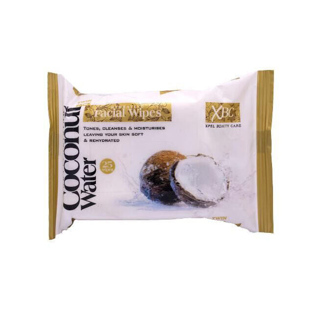 12PK XBC Coconut Water Facial Wet Wipes Tissue Twin Pack Makeup Remover