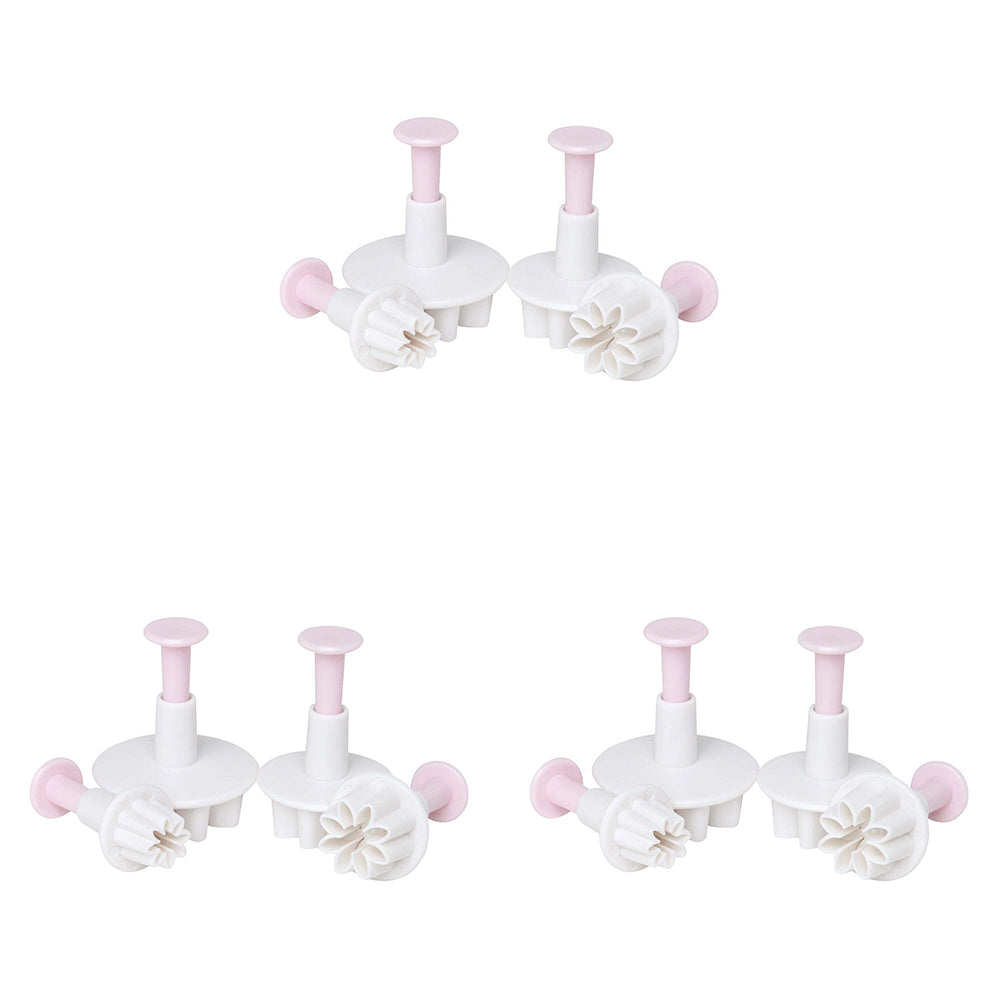 3 x 4pc Wiltshire Fondant/Cookie Dough Flower Cutter and Pusher