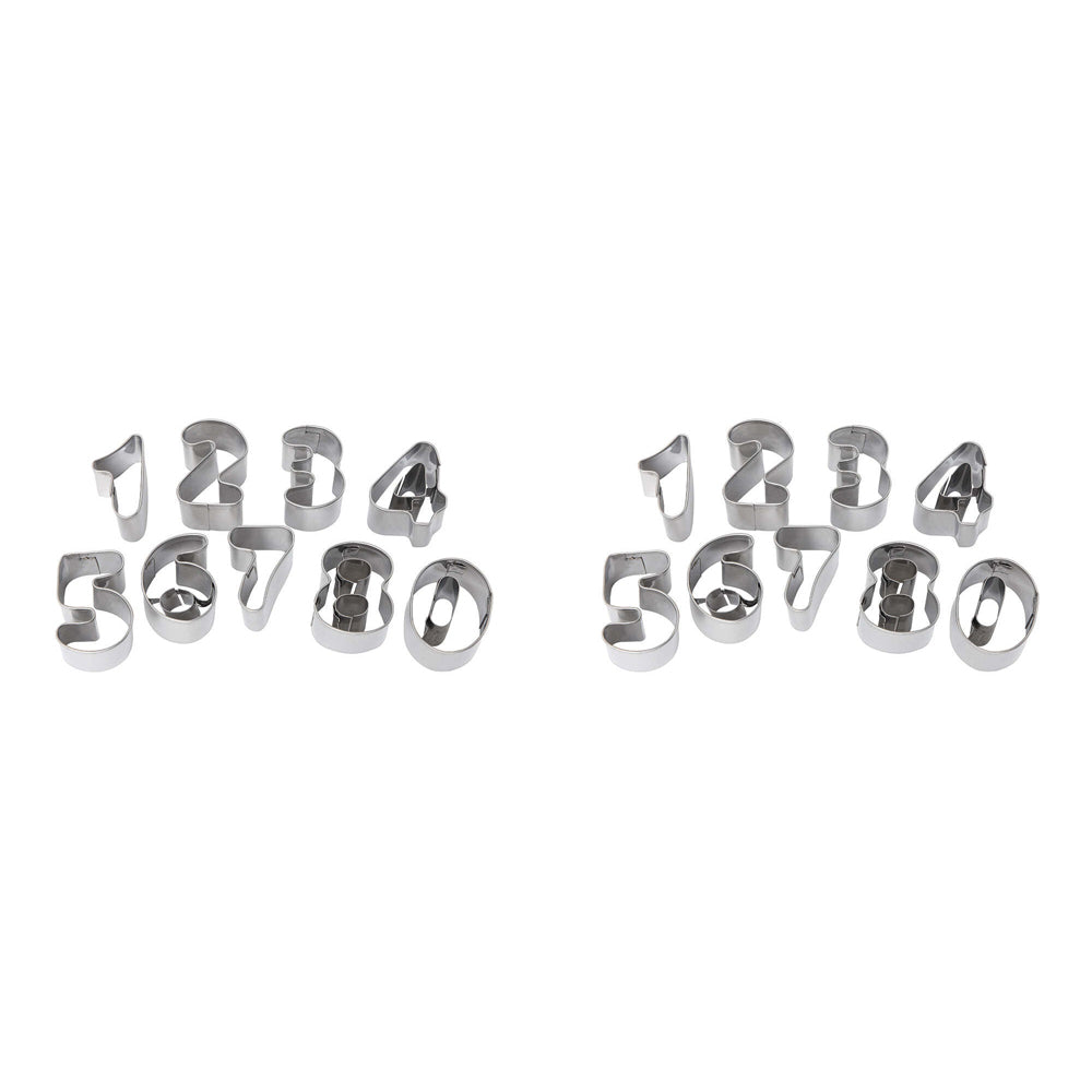 2 x 9pc Wiltshire Number Shaped Cookie/Biscuit Bakeware Cutters