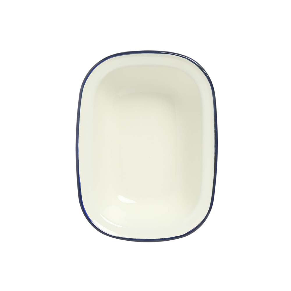 3PK Wiltshire Porcelain Enamel Oblong Pie Dish 400ml Blue
