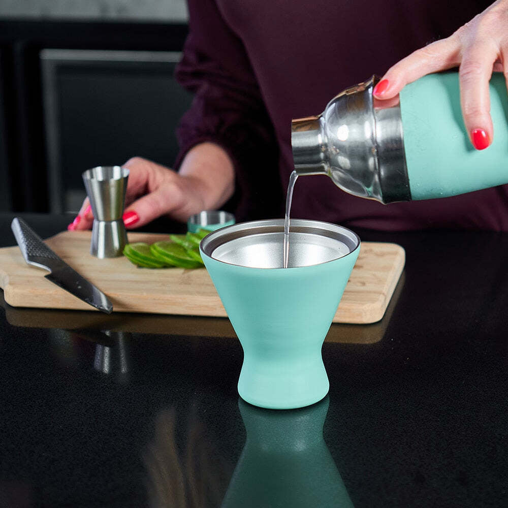 4PK Annabel Trends 250ml Stainless Steel Double Wall Cocktail Cup Gelato Peach