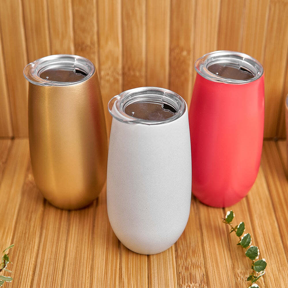4PK Annabel Trends 175ml Stainless Steel Sparkling Flute Cup - Gelato Purple