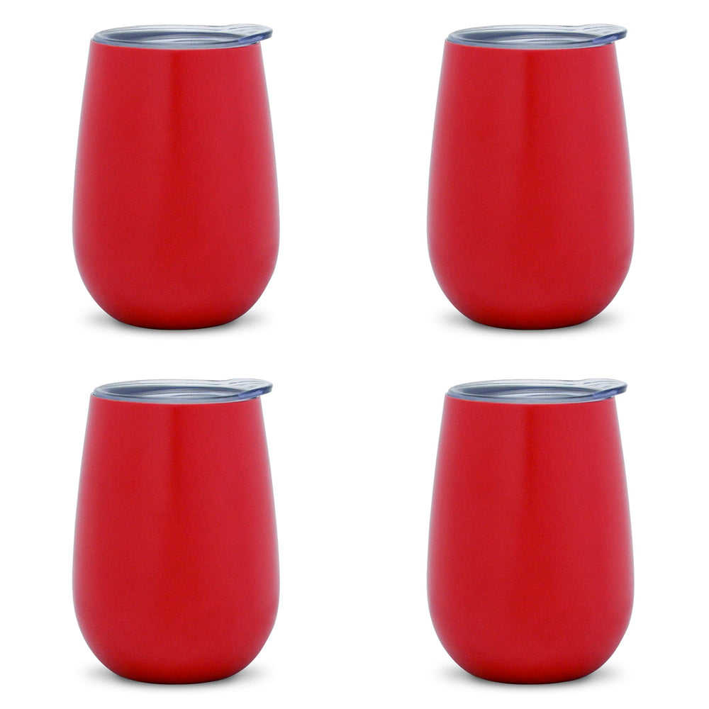 4PK Annabel Trends 295ml Stainless Steel Wine Tumbler - Watermelon