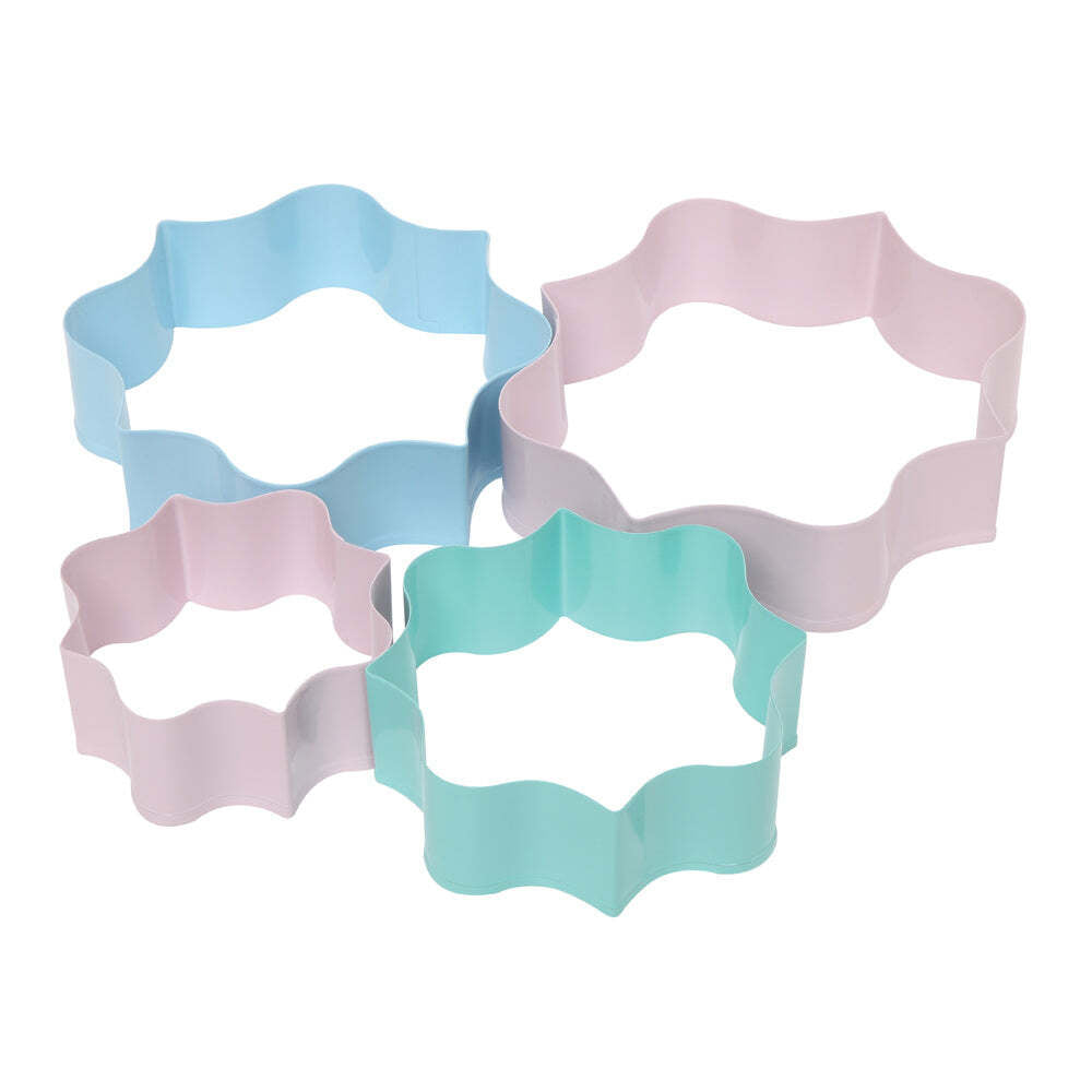 2 x 4pc Wiltshire Plaque Shaped Cookie/Biscuit Bakeware Cutters