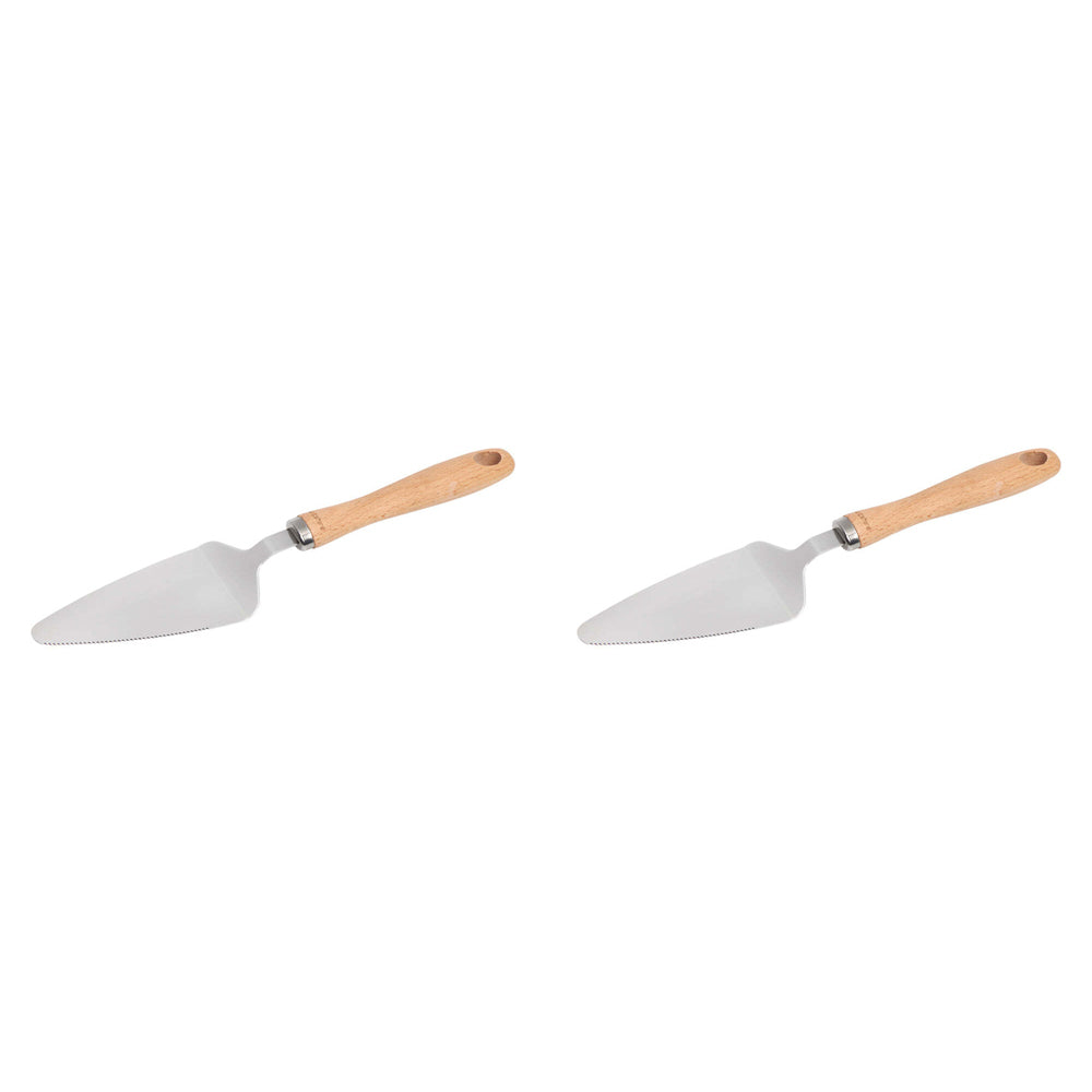 2PK Wiltshire Beechwood Handle Stainless Steel Cake Server