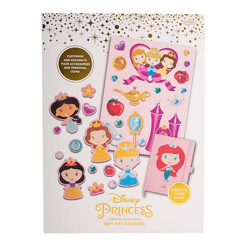 2PK Disney Princesses Create Your Own Gem Art Kids Activity Set 3y+
