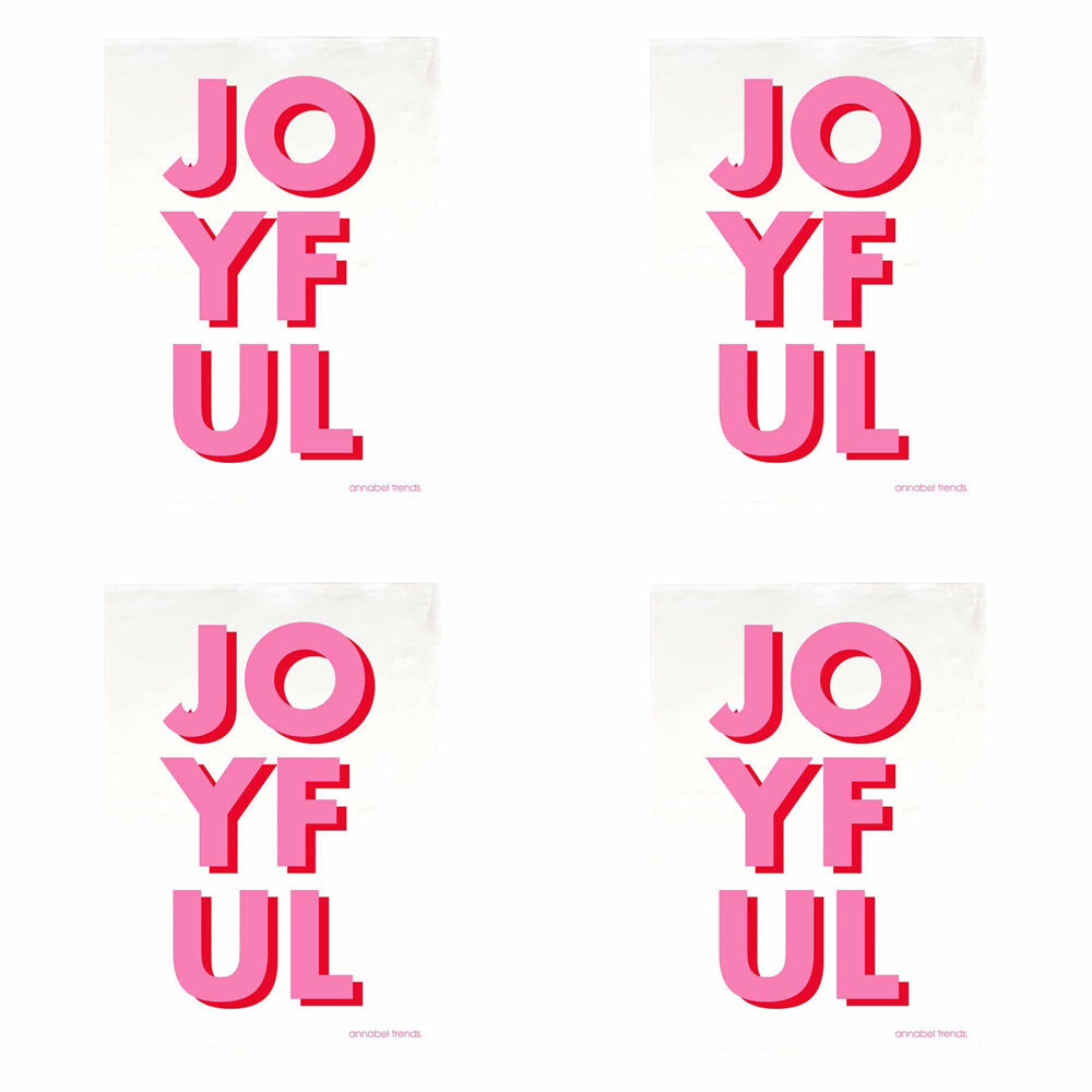 4PK Annabel Trends Cotton Tea Towel 50x70cm - Christmas Joyful