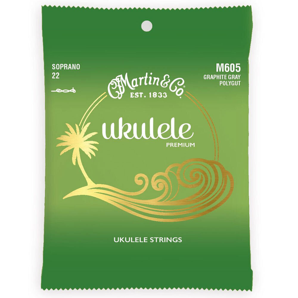 3PK Martin Guitar M605 Premium Ukulele Strings Polygut Soprano Gauge