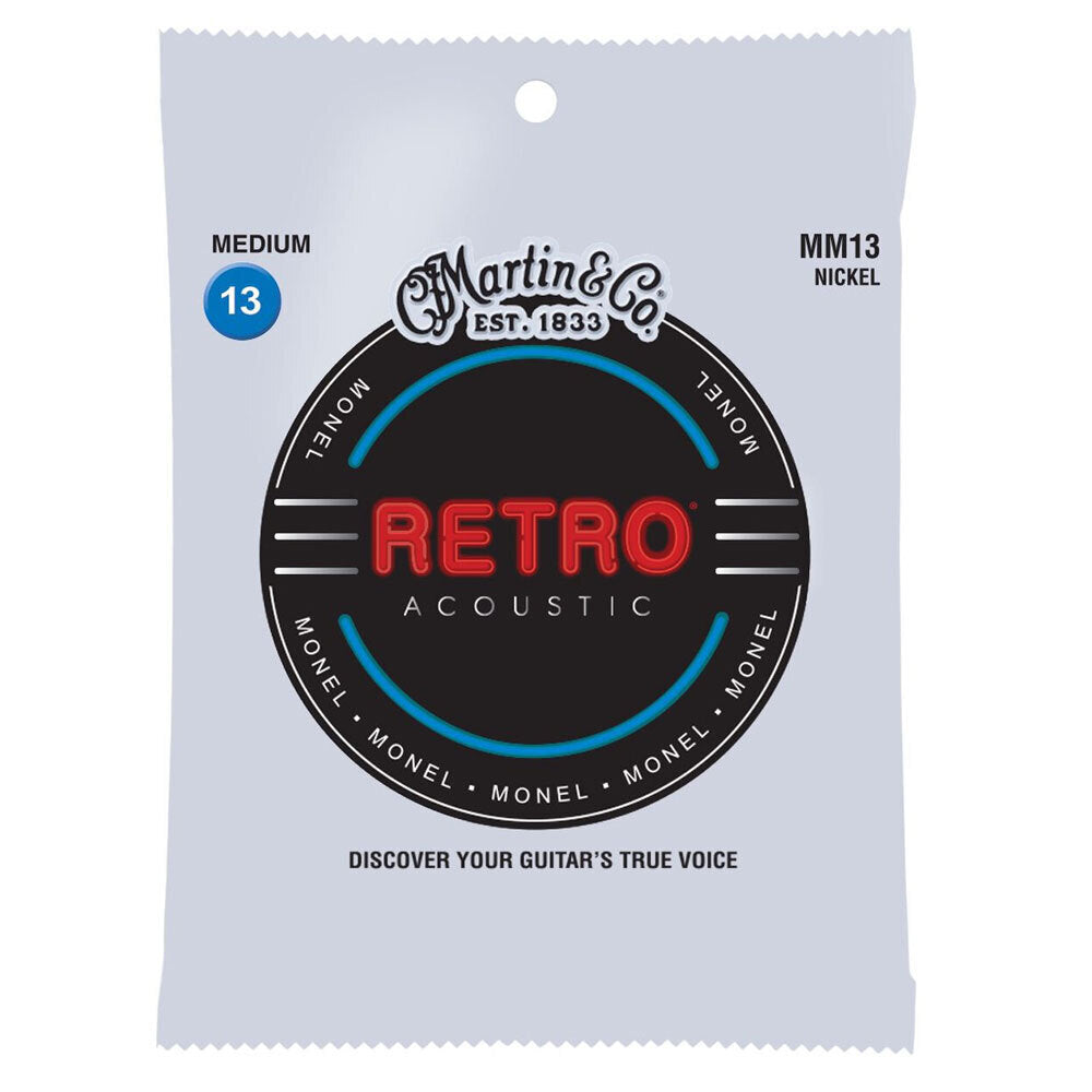 3PK Martin Guitar MM13 Retro Acoustic 6 Strings Monel Medium Gauge