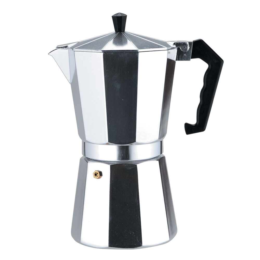Casabarista Classic Aluminium 9 Cups Espresso Coffee Maker Moka Pot Silver
