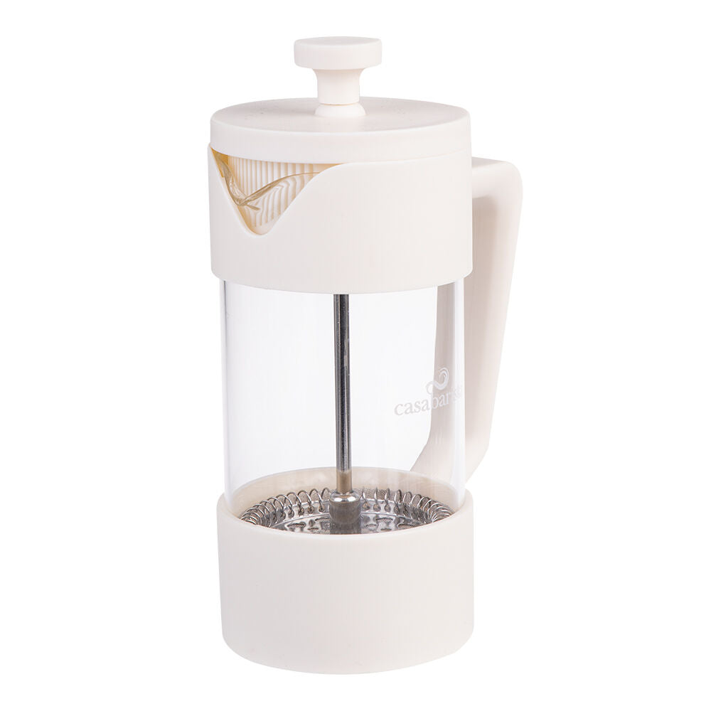 Casabarista Oslo Accent Stainless Steel Coffee Plunger 3 Cup 350ml Cream