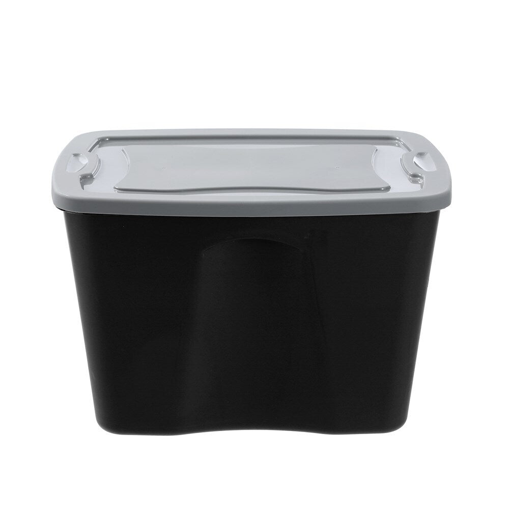 6PK Boxsweden Garaz Eco 38L/49cm Storage Box w/ Lid - Black