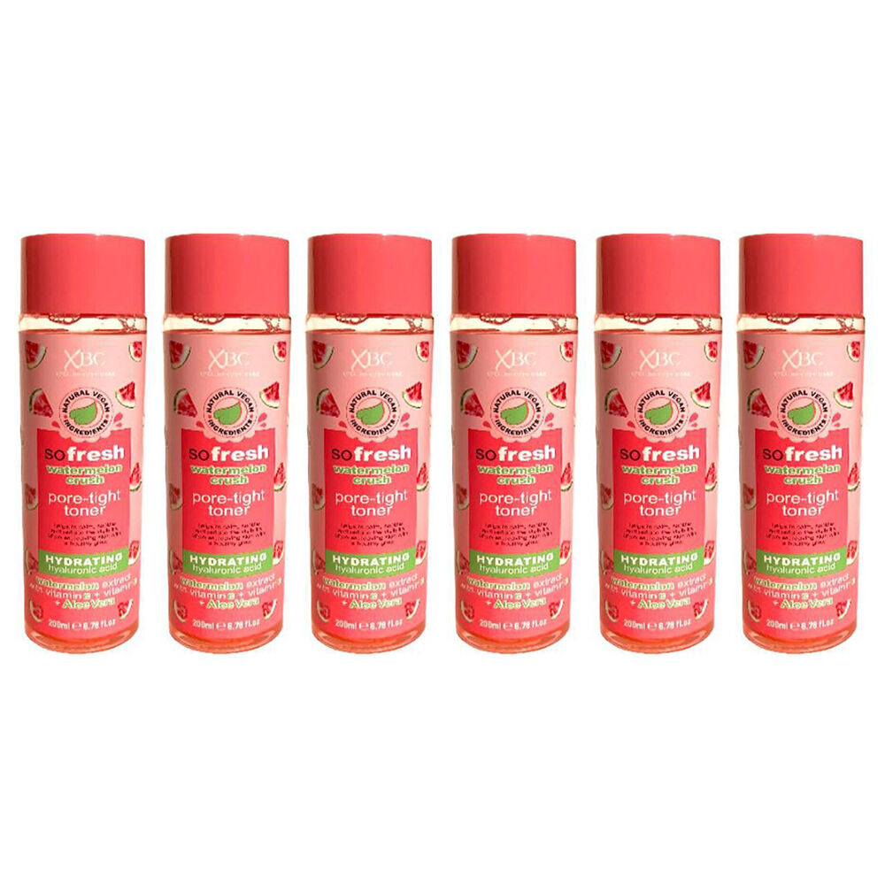 6PK XBC So Fresh Watermelon Crush Pore Tight Toner For All Skin Types 200ml