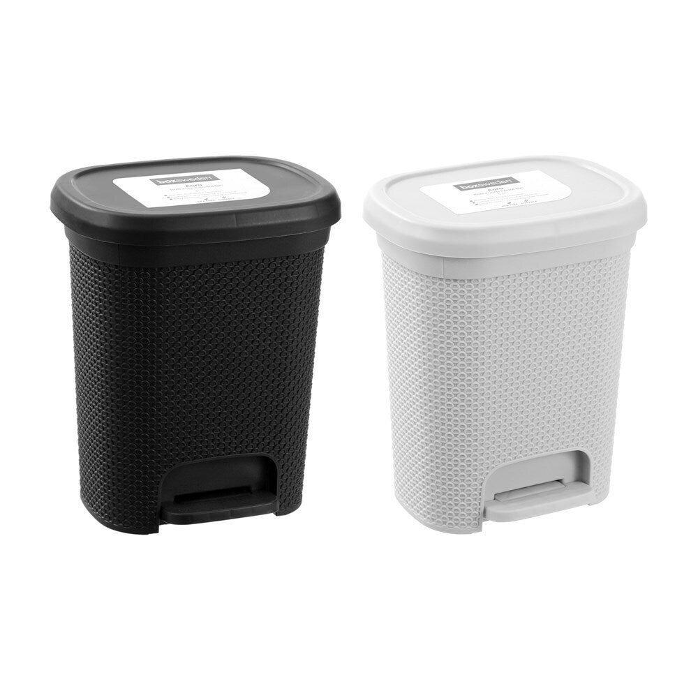 3PK Boxsweden Aero 6.5L Bathroom Pedal Trash Bin - Assorted