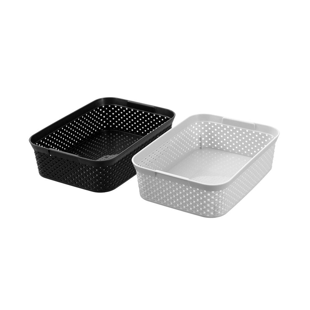 24PK Boxsweden Aero Storage Tray Basket Rectangle 24.5x18cm - Assorted