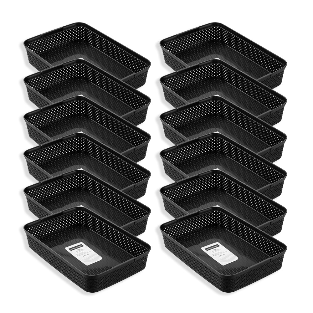 12PK Boxsweden Aero Storage Tray Basket Rectangle 36x23.5cm - Assorted