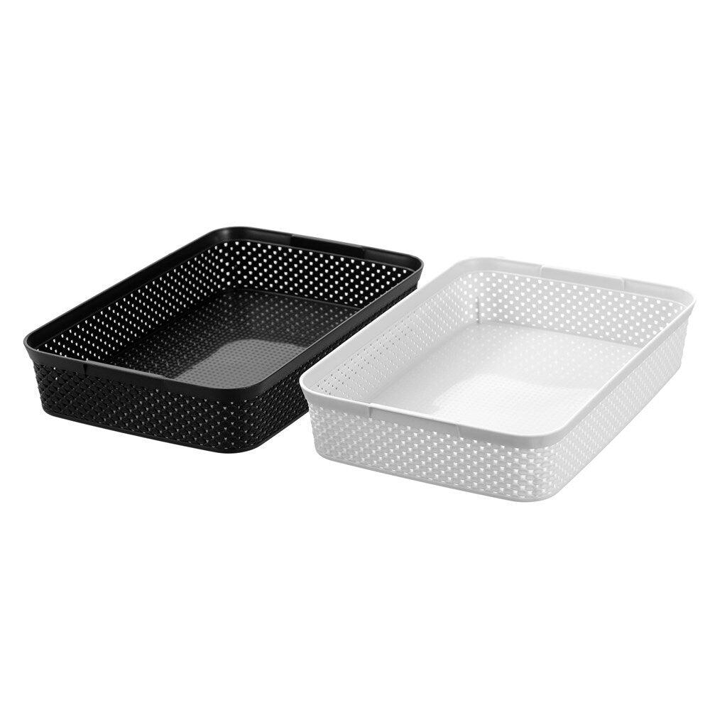 24PK Boxsweden Aero Storage Tray Basket Rectangle 36x23.5cm - Assorted