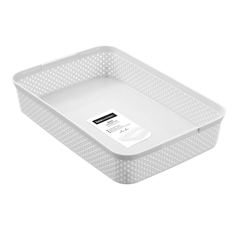 24PK Boxsweden Aero Storage Tray Basket Rectangle 36x23.5cm - Assorted