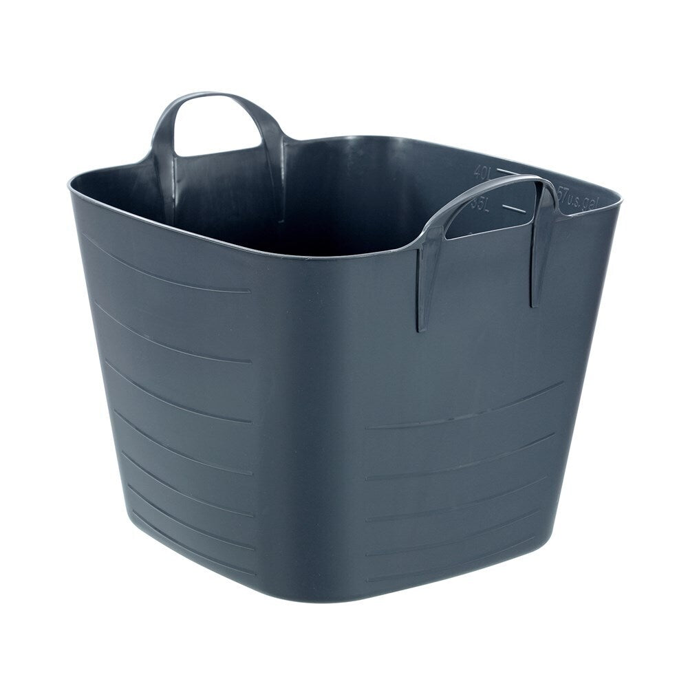 12PK Boxsweden Square Flexible Tub 40L Storage w/ Handle - Assorted