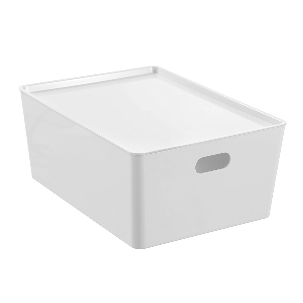 3PK Boxsweden Smooth Tidy Box w/ Lid 12L/26cm - Assorted