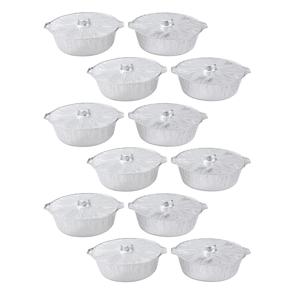 24pc Lemon & Lime Thick and Strong Foil BBQ Pot with Lid 5.5L 34cm