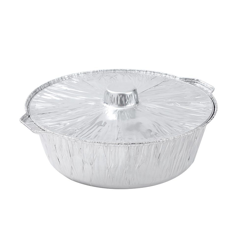 24pc Lemon & Lime Thick and Strong Foil BBQ Pot with Lid 5.5L 34cm