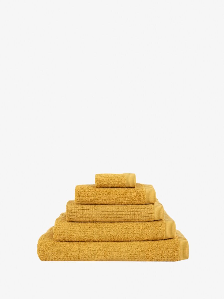 Esprit 600GSM Porto Ribbed Combed Cotton Bath Towel 68x137cm Honey Yellow