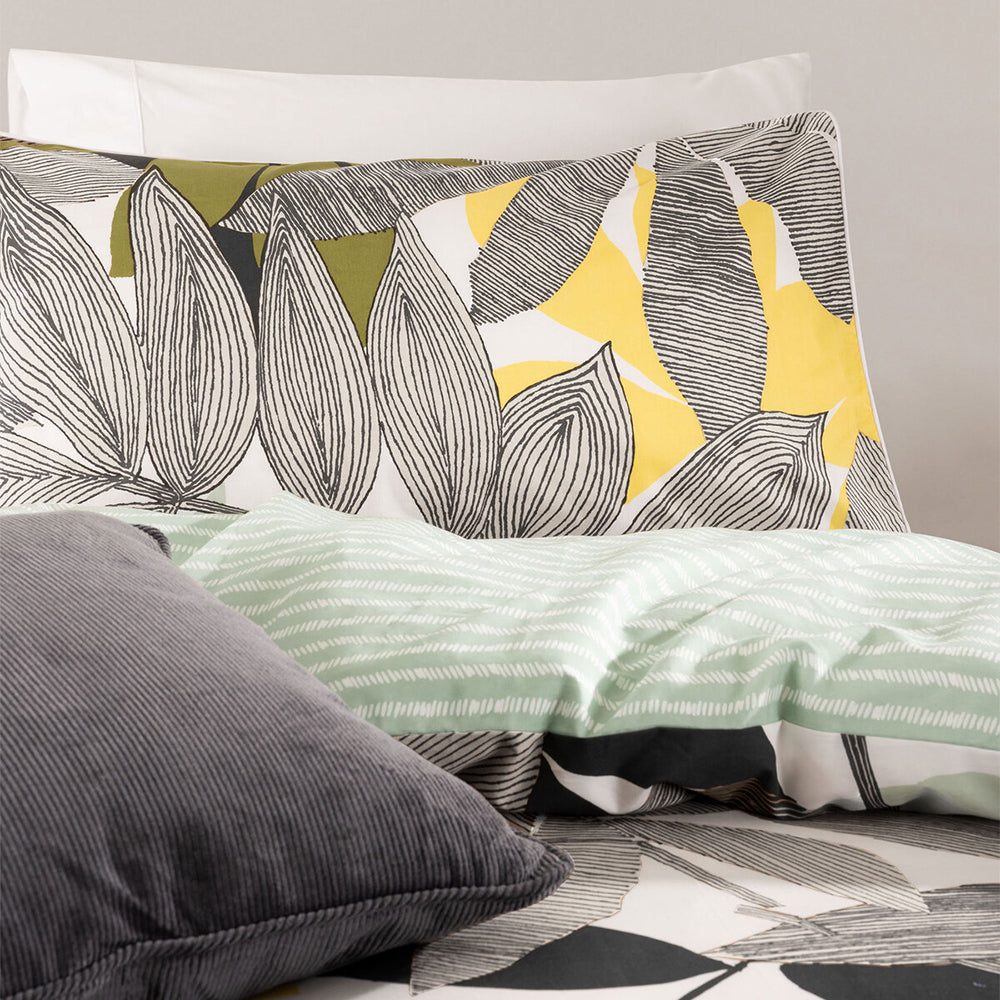 Esprit Jardin Green Single Bed Quilt Cover Set 140x210cm
