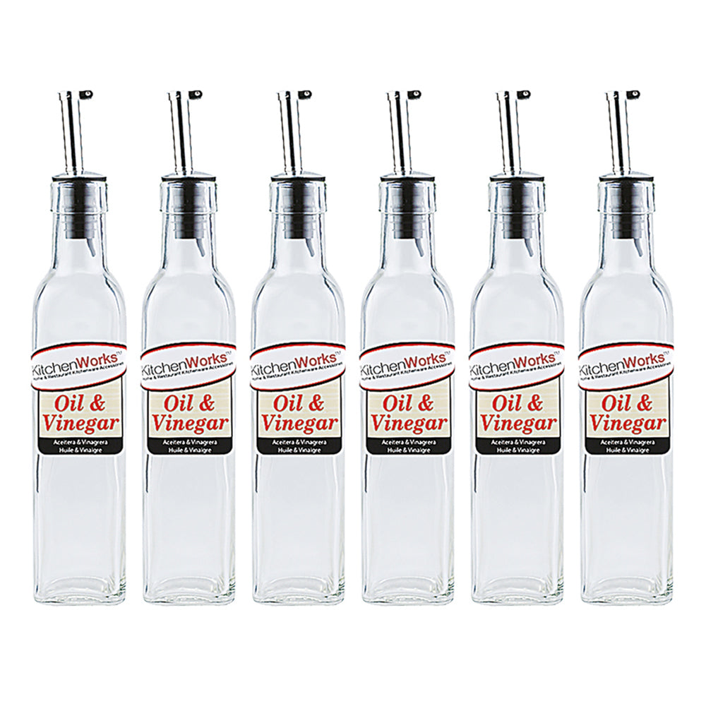 6PK Kitchenworks Medium Oil/Vinegar Bottle Kitchen Accessories 250ml