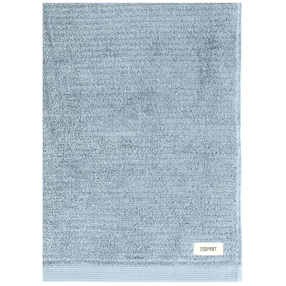 Esprit 800GSM Porto Cotton Ribbed Bathroom Bath Mat 50x80cm Chambray Blue