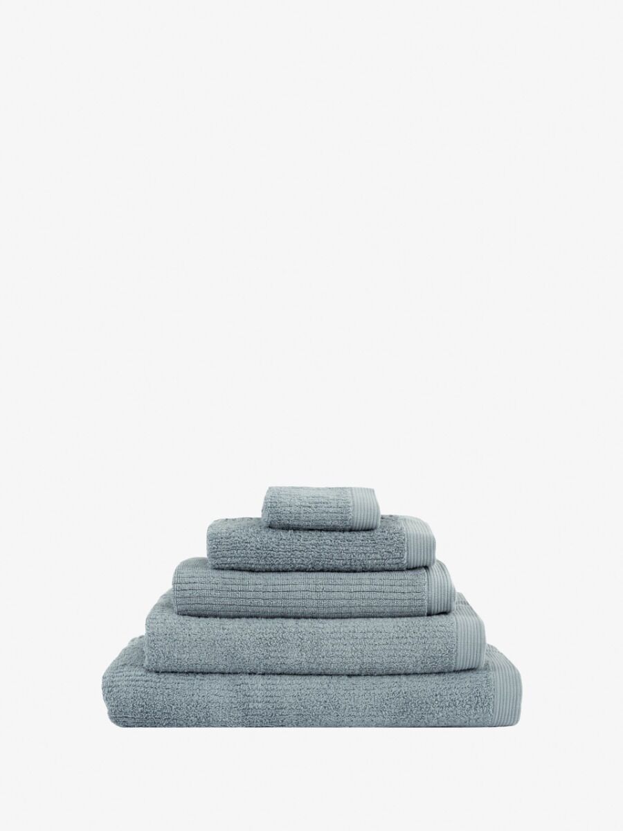 Esprit 800GSM Porto Cotton Ribbed Bathroom Bath Mat 50x80cm Chambray Blue